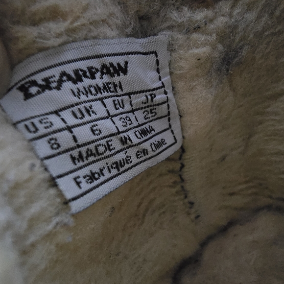 Bearpaw KoKo Suede Faux Fur Wool Sheepskin Hickory Boots Women's Size 8 Booties - Picture 9 of 10